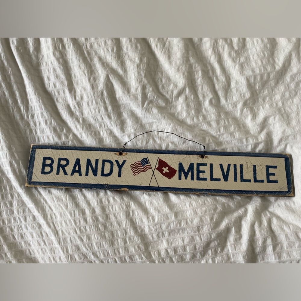 Brandy Melville wood sign